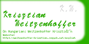 krisztian weitzenhoffer business card